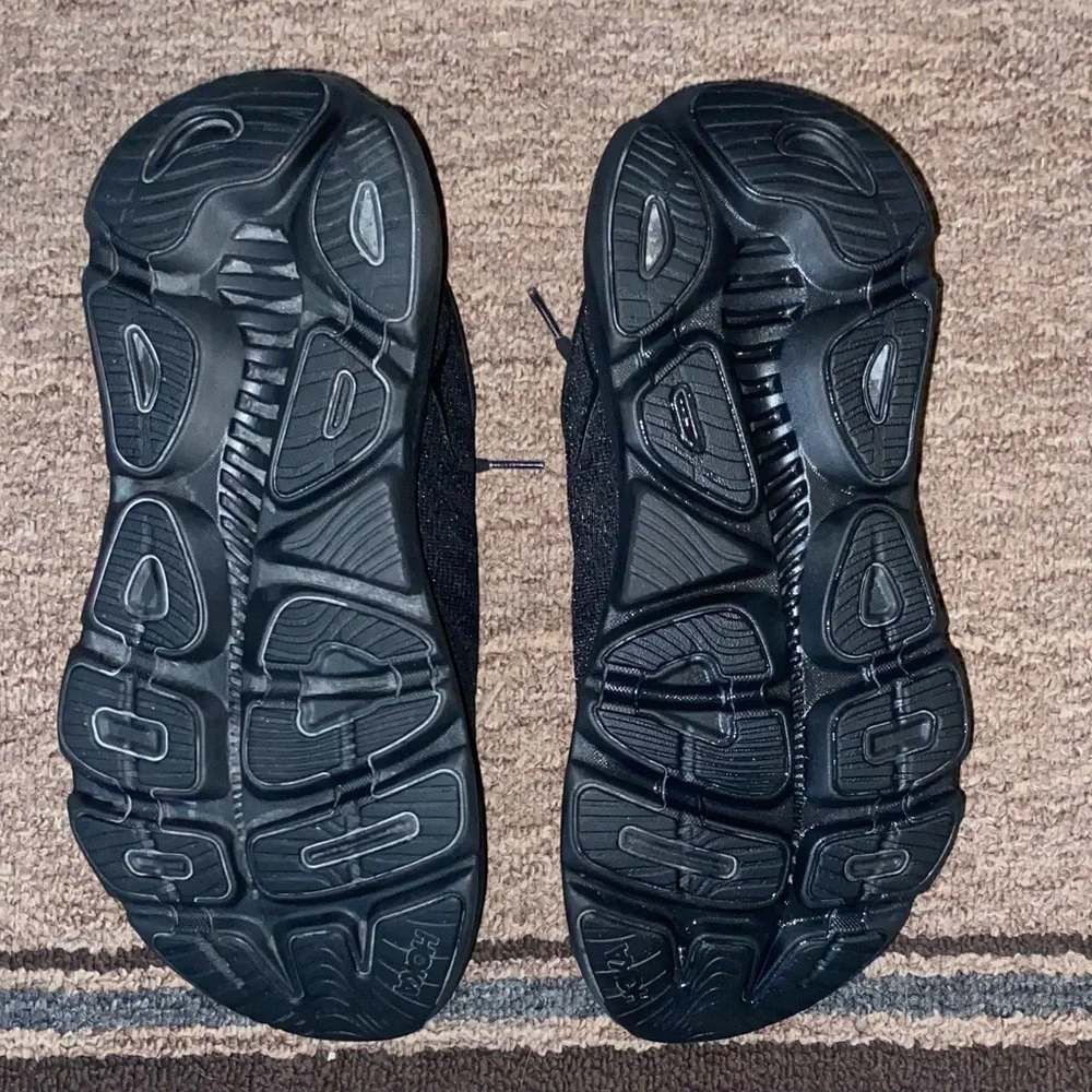 Hoka Black Athletic Shoes with Chunky Sole and Padded Collar - Picture 9 of 14